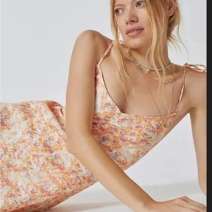 Cloth & Stone Floral Tie Strap Mini Dress sz. Small